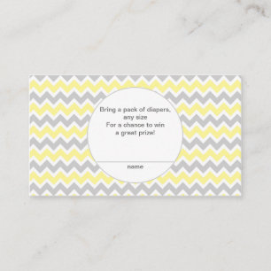 Carte D'accompagnement Tickets de rousseur baby shower, gris jaune