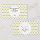 Carte D'accompagnement Tickets de rousseur baby shower, gris jaune (Devant / Derrière)