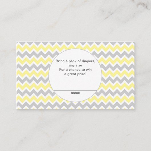 Carte D'accompagnement Tickets de rousseur baby shower, gris jaune (Devant)