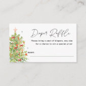 Carte D'accompagnement Tickets de rousseur Baby shower sapin Noël (Devant)