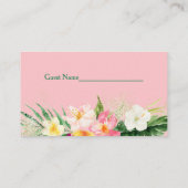 Carte D'accompagnement Tickets de rousseur de Flamants roses tropicaux (Dos)