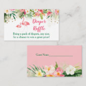 Carte D'accompagnement Tickets de rousseur de Flamants roses tropicaux (Devant / Derrière)