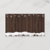 Carte D'accompagnement Tickets rougeâtres de la couche de neige rustique (Dos)