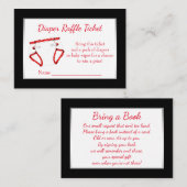 Carte D'accompagnement Tickets Rouges Rouges Noirs (Devant / Derrière)