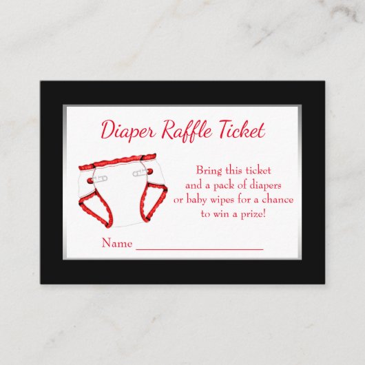 Carte D'accompagnement Tickets Rouges Rouges Noirs (Devant)