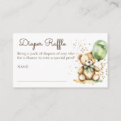 Carte D'accompagnement Tiers attend bébé vert tirage au sort couche bébé  (Devant)