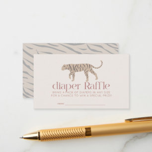 Carte D'accompagnement Tiger Taupe Baby shower Déchets Billet