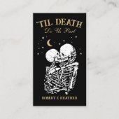 Carte D'accompagnement Til Death Site Mariage gothique QR Code RSVP (Devant)