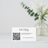 Carte D'accompagnement Till Death Do Us Part Mariage Website Qr Code (Debout devant)