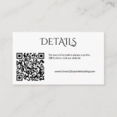 Carte D'accompagnement Till Death Do Us Part Mariage Website Qr Code (Devant)