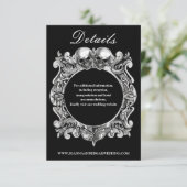 Carte D'accompagnement Till Death Gothic Skuls Monogramme Mariage (Debout devant)