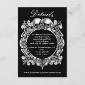 Carte D'accompagnement Till Death Gothic Skuls QR Code Mariage (Devant)
