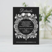 Carte D'accompagnement Till Death Gothic Skuls QR Code Mariage (Debout devant)