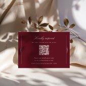 Carte D'accompagnement Timeless Elegance Wedding QR Code RSVP