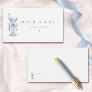 Carte D'accompagnement Tini One Martini Blue Prières pour bébé