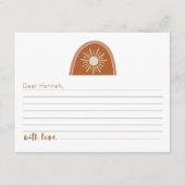 Carte D'accompagnement TINLEY Boho Rainbow 1er Birthday Time Capsule Card (Devant)