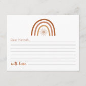 Carte D'accompagnement TINLEY Boho Rainbow 1er Birthday Time Capsule Card (Devant)