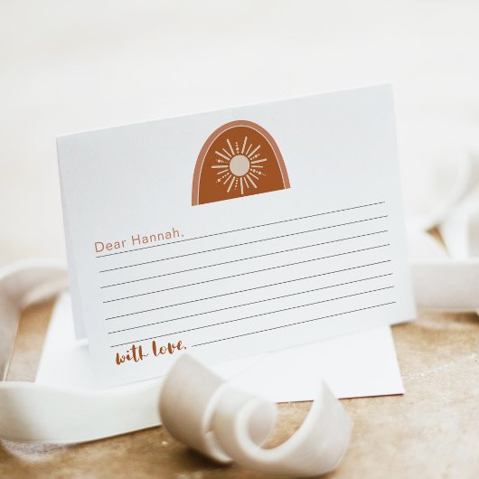 Carte D'accompagnement TINLEY Boho Rainbow 1er Birthday Time Capsule Card