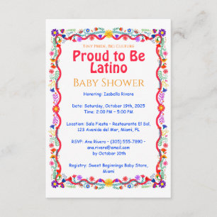 Carte D'accompagnement Tiny Pride, Big Culture – Fier d'être Latino Bébé