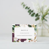 Carte D'accompagnement Tirage au sort de Baby Shower Velours prune foncé (Debout devant)