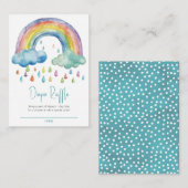 Carte D'accompagnement Tirage au sort de couche arc-en-ciel à l'aquarelle (Devant / Derrière)