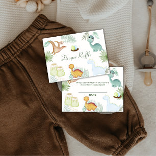 Carte D'accompagnement Tirage au sort de couche bébé dinosaure Volcan Raw