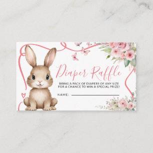 Carte D'accompagnement Tirage au sort de couche bébé fille lapin bébé sho