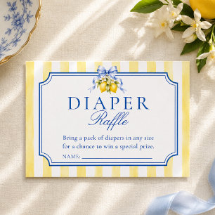 Carte D'accompagnement Tirage au sort de couche Bébé Shower Citron Amalfi
