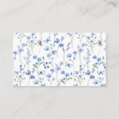 Carte D'accompagnement Tirage au sort de couche bébé Shower Fleur Sauvage (Dos)