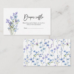 Carte D'accompagnement Tirage au sort de couche bébé Shower Fleur Sauvage