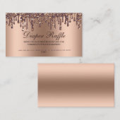 Carte D'accompagnement Tirage au sort de couche bébé Shower Glitter Drip (Devant / Derrière)