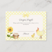 Carte D'accompagnement Tirage au sort de couche Bébé soleil Gingham Showe (Devant)