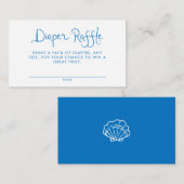 Carte D'accompagnement Tirage au sort de couche bleue fantaisiste manuscr (Devant / Derrière)