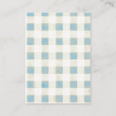 Carte D'accompagnement Tirage au sort de couche classique Blue Gingham Bu (Dos)