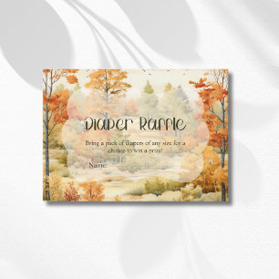 Carte D'accompagnement Tirage au sort de couche élégant aquarelle forêt a