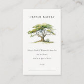 Carte D'accompagnement Tirage au sort de couche en chêne vert chic Baby S (Devant)