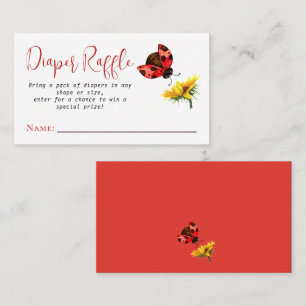 Carte D'accompagnement Tirage au sort de couche pour Baby Shower Little L