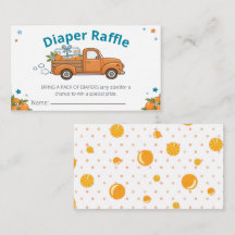 Tirage au sort de couche pour bébé camion orange v