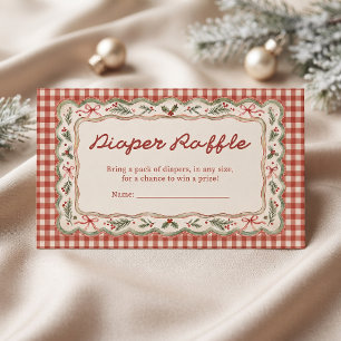 Carte D'accompagnement Tirage au sort de couche pour bébé Noël vintage à