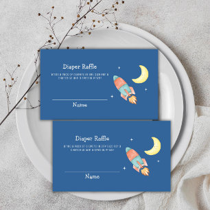 Carte D'accompagnement Tirage au sort de couche pour bébé Rocket au-dessu