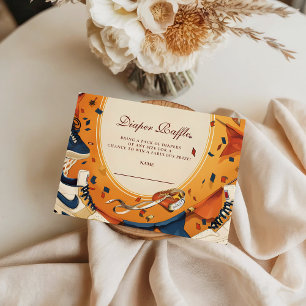 Carte D'accompagnement Tirage au sort de couche pour bébé vintage basket-