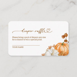 Carte D'accompagnement Tirage au sort de couche pour citrouille aquarelle