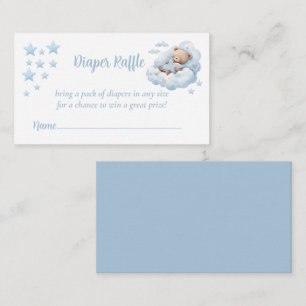 Carte D'accompagnement Tirage au sort de couche pour ours en peluche aqua