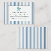 Carte D'accompagnement Tirage au sort de couche pour poussette bleue mode (Devant / Derrière)