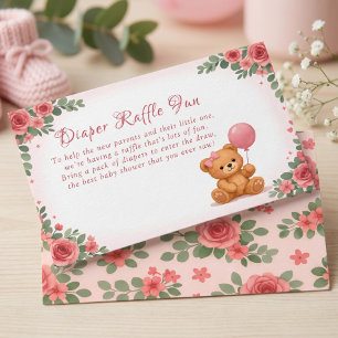 Carte D'accompagnement Tirage au sort de couche pour un ours en peluche f