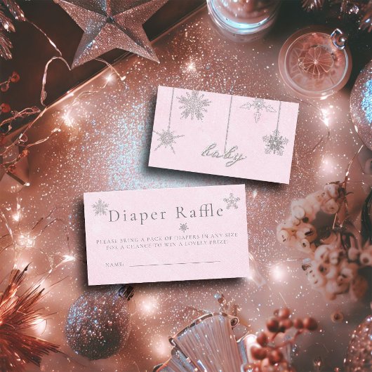 Carte D'accompagnement Tirage au sort de couche Rose Rhinestone Fille Bab