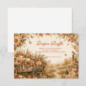 Carte D'accompagnement Tirage au sort de couche Rustique Boho Citrouille (Devant / Derrière)