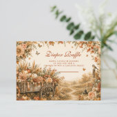 Carte D'accompagnement Tirage au sort de couche Rustique Boho Citrouille (Debout devant)