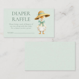 Carte D'accompagnement Tirage au sort de couche Silly Goose Sage Baby Sho