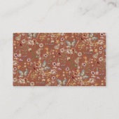 Carte D'accompagnement Tirage au sort de couche Terracotta Wildflower (Dos)